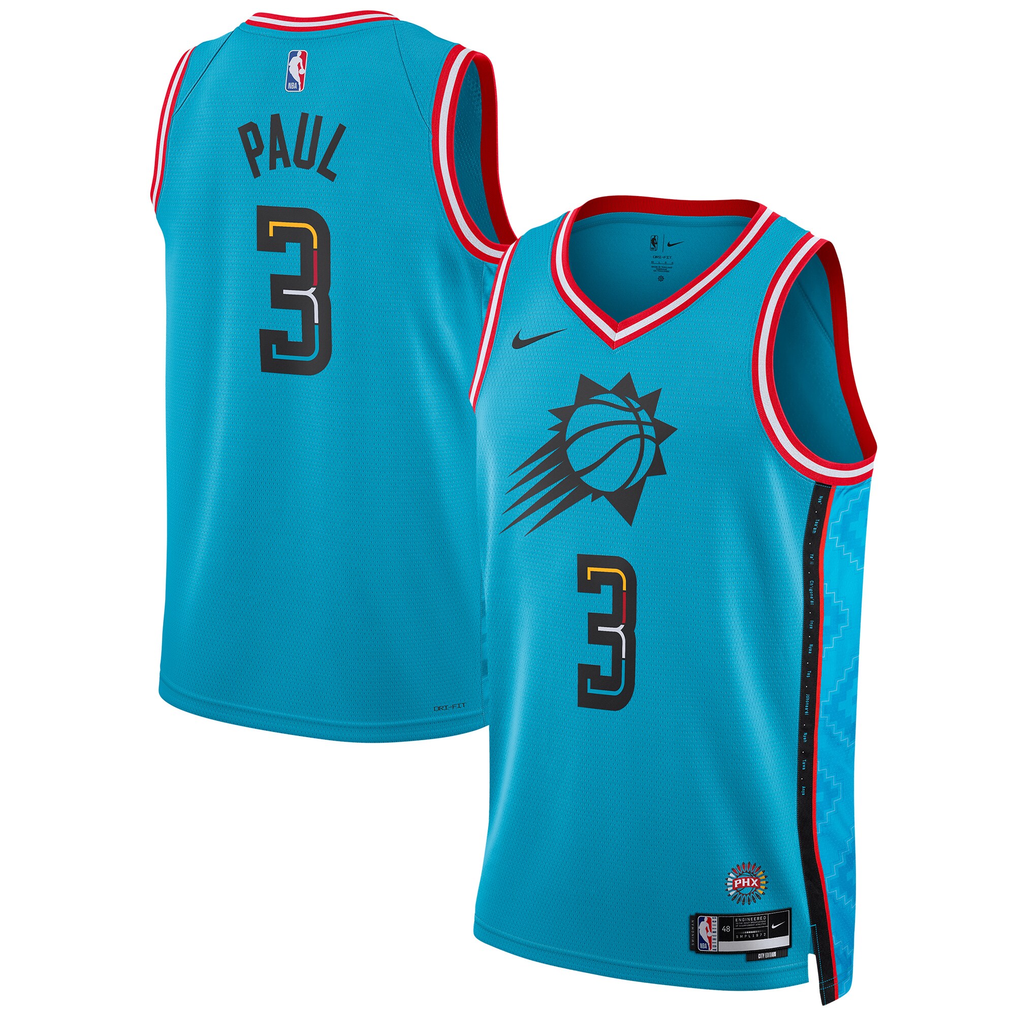 Phoenix Suns unisex phoenix suns chris paul nike turquoise 202223 swingman jersey – city edition Collection | Official Suns Shop