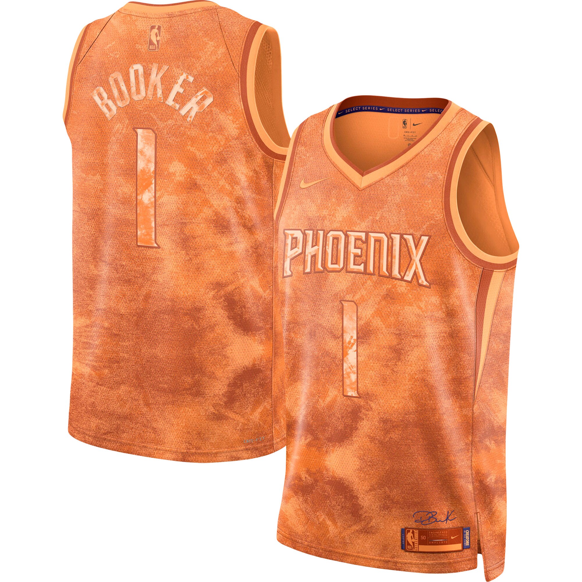 Phoenix Suns unisex phoenix suns devin booker nike orange select series swingman jersey Collection | Official Suns Shop