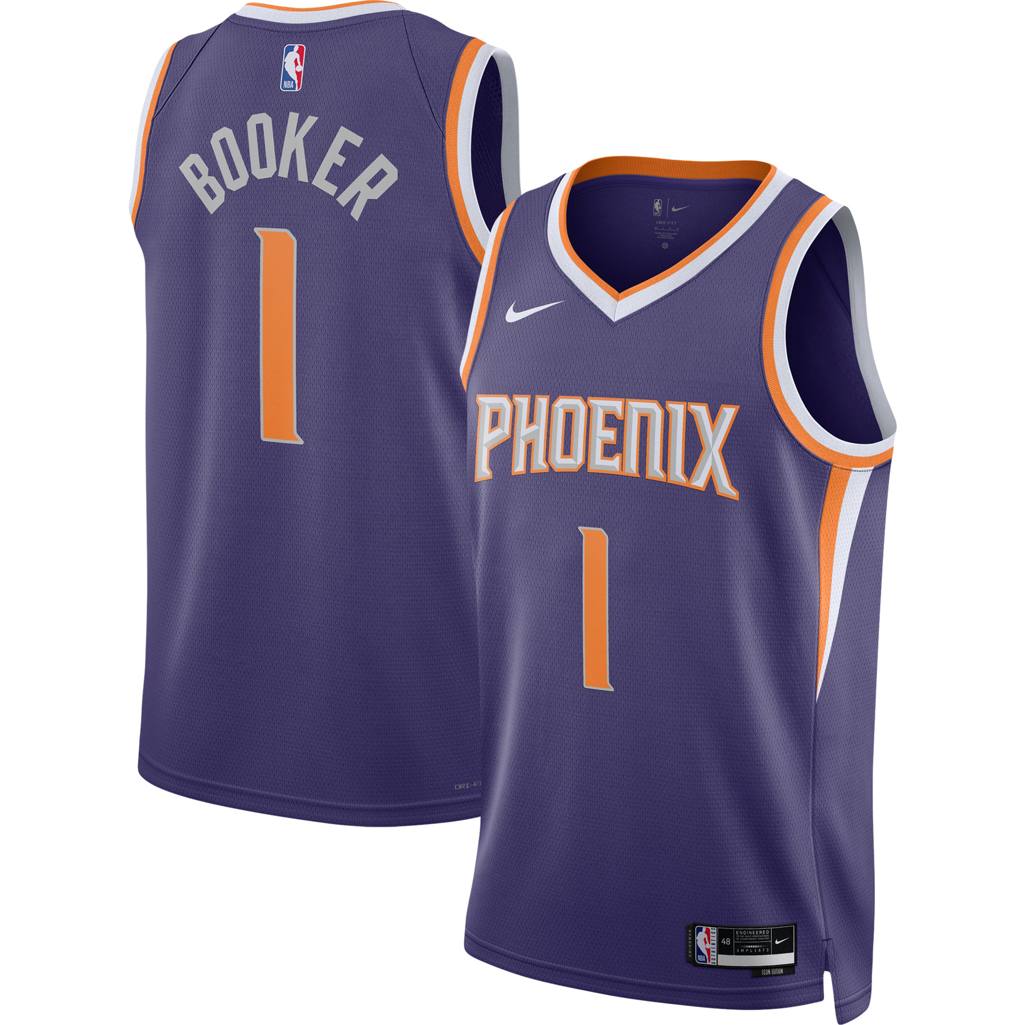 Phoenix Suns unisex phoenix suns devin booker nike purple swingman jersey – icon edition Collection | Official Suns Shop