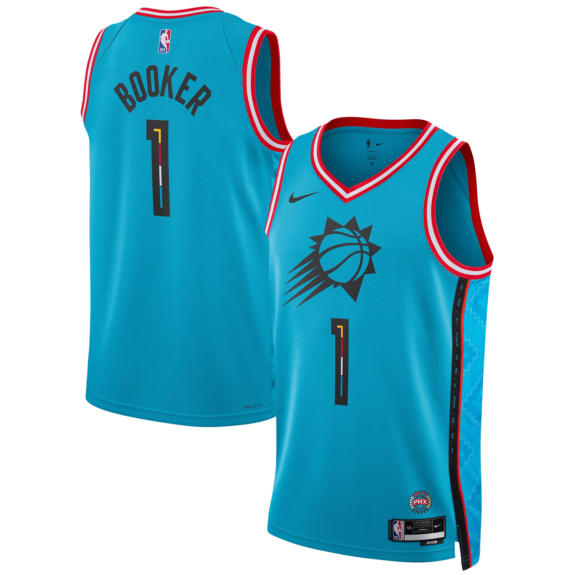 Phoenix Suns unisex phoenix suns devin booker nike turquoise 202223 swingman jersey – city edition Collection | Official Suns Shop