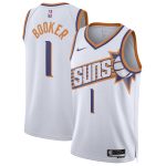 Phoenix Suns unisex phoenix suns devin booker nike white swingman jersey – association edition Collection | Official Suns Shop