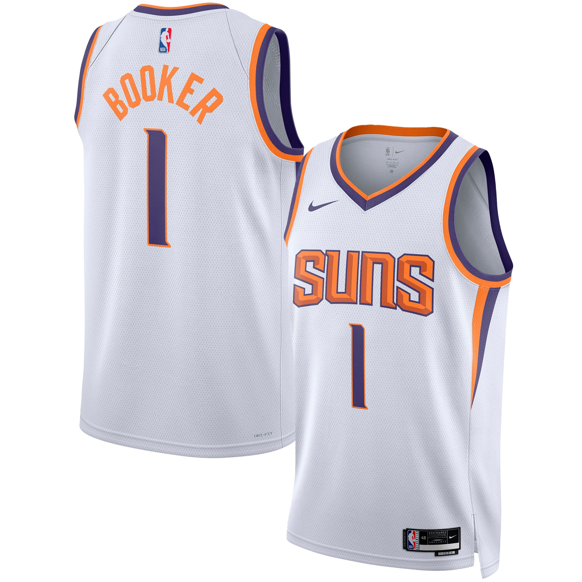 Phoenix Suns unisex phoenix suns devin booker nike white swingman jersey – association edition 4650381 Collection | Official Suns Shop