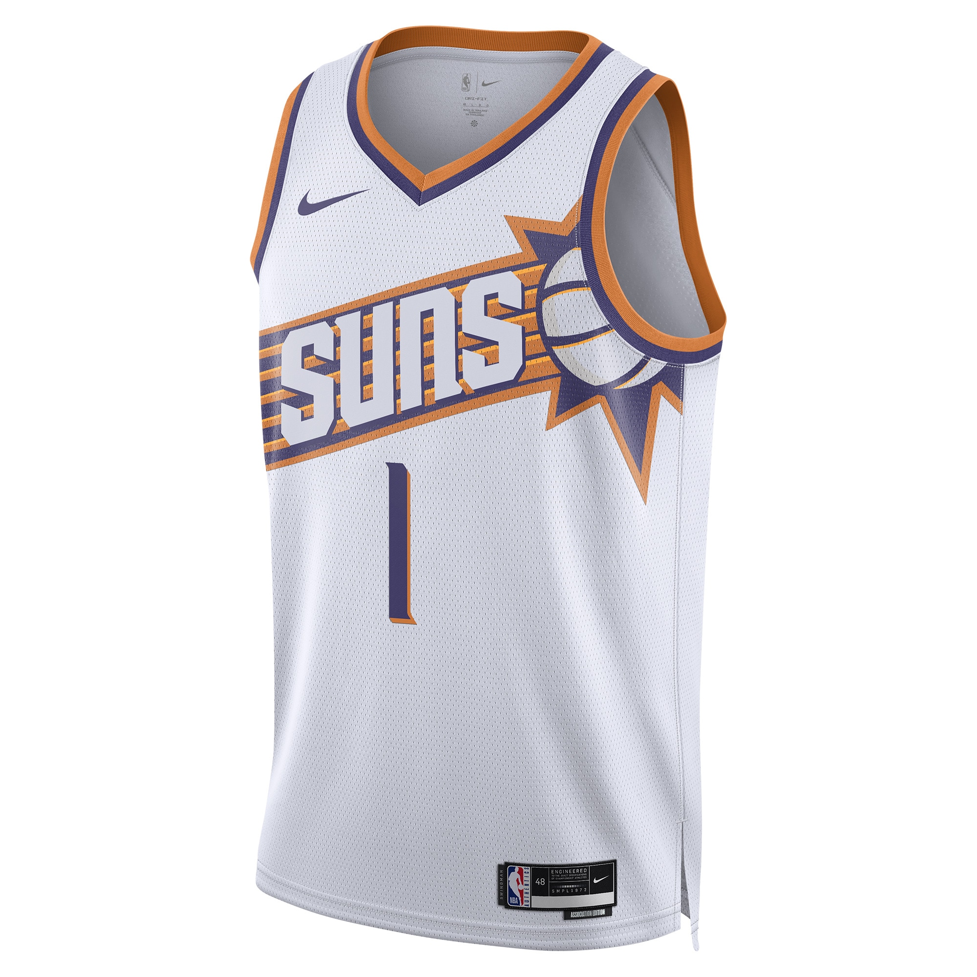 Phoenix Suns unisex phoenix suns devin booker nike white swingman jersey – association edition Collection | Official Suns Shop