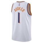 Phoenix Suns unisex phoenix suns devin booker nike white swingman jersey – association edition Collection | Official Suns Shop
