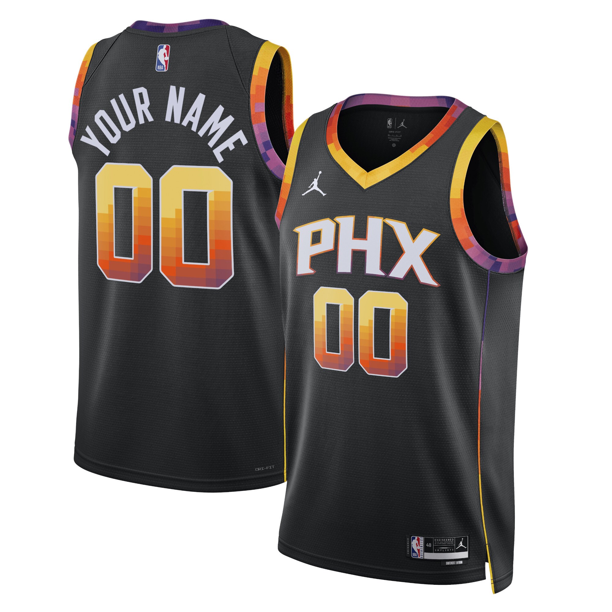 Phoenix Suns unisex phoenix suns jordan brand black 202223 swingman custom jersey – statement edition Collection | Official Suns Shop