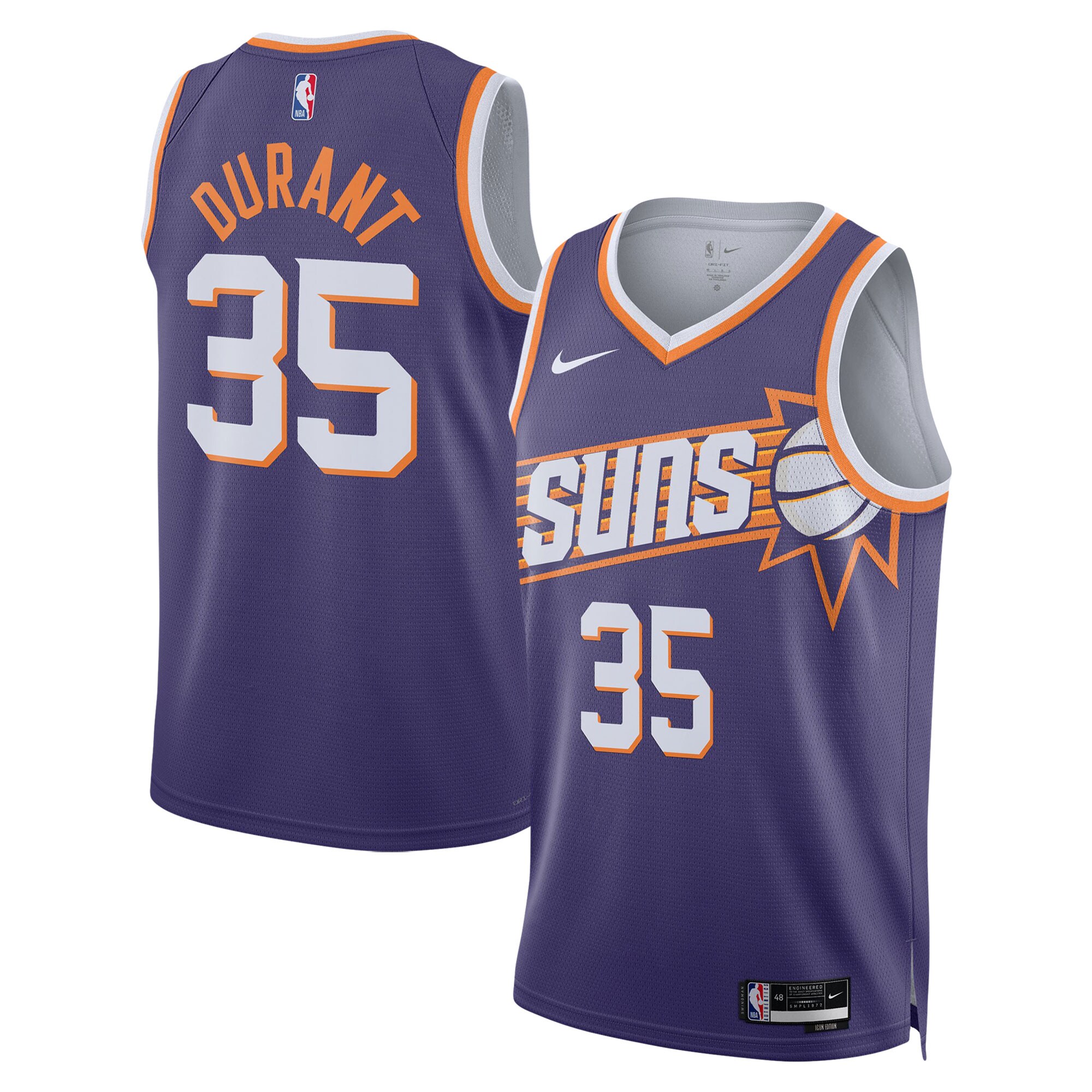 Phoenix Suns unisex phoenix suns kevin durant nike purple swingman jersey – icon edition 200031306 Collection | Official Suns Shop