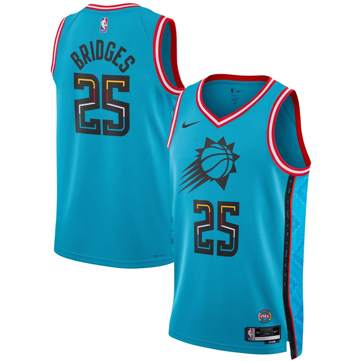 Phoenix Suns unisex phoenix suns mikal bridges nike turquoise 202223 swingman jersey – city edition Collection | Official Suns Shop