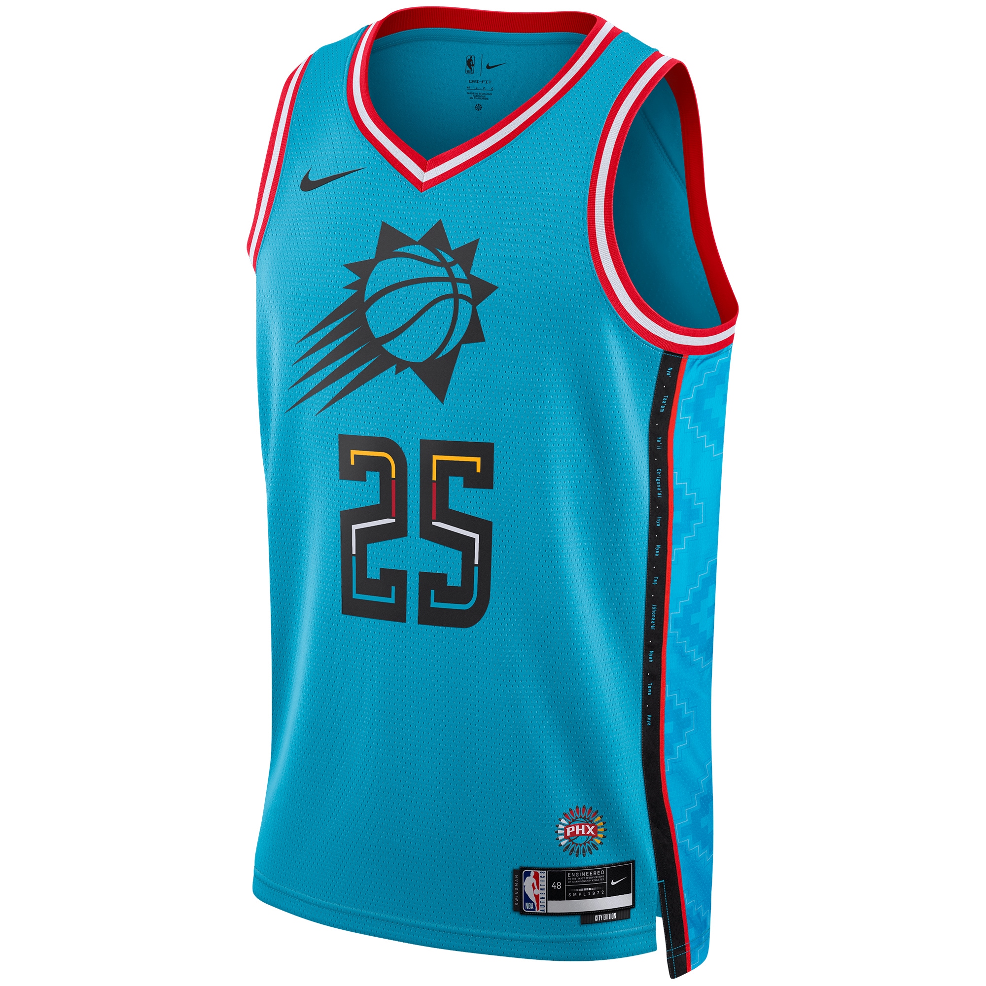Phoenix Suns unisex phoenix suns mikal bridges nike turquoise 202223 swingman jersey – city edition Collection | Official Suns Shop