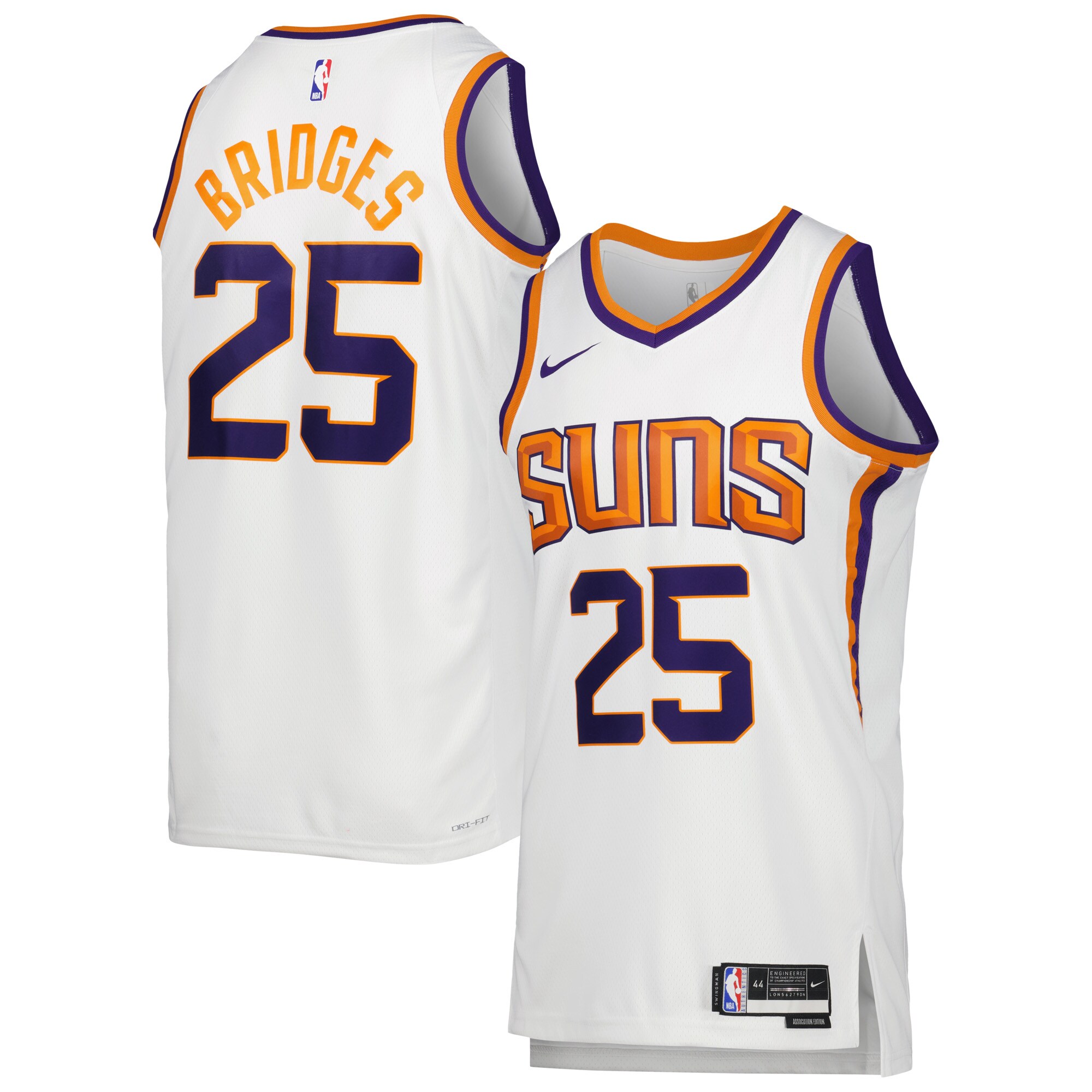 Phoenix Suns unisex phoenix suns mikal bridges nike white swingman jersey – association edition Collection | Official Suns Shop