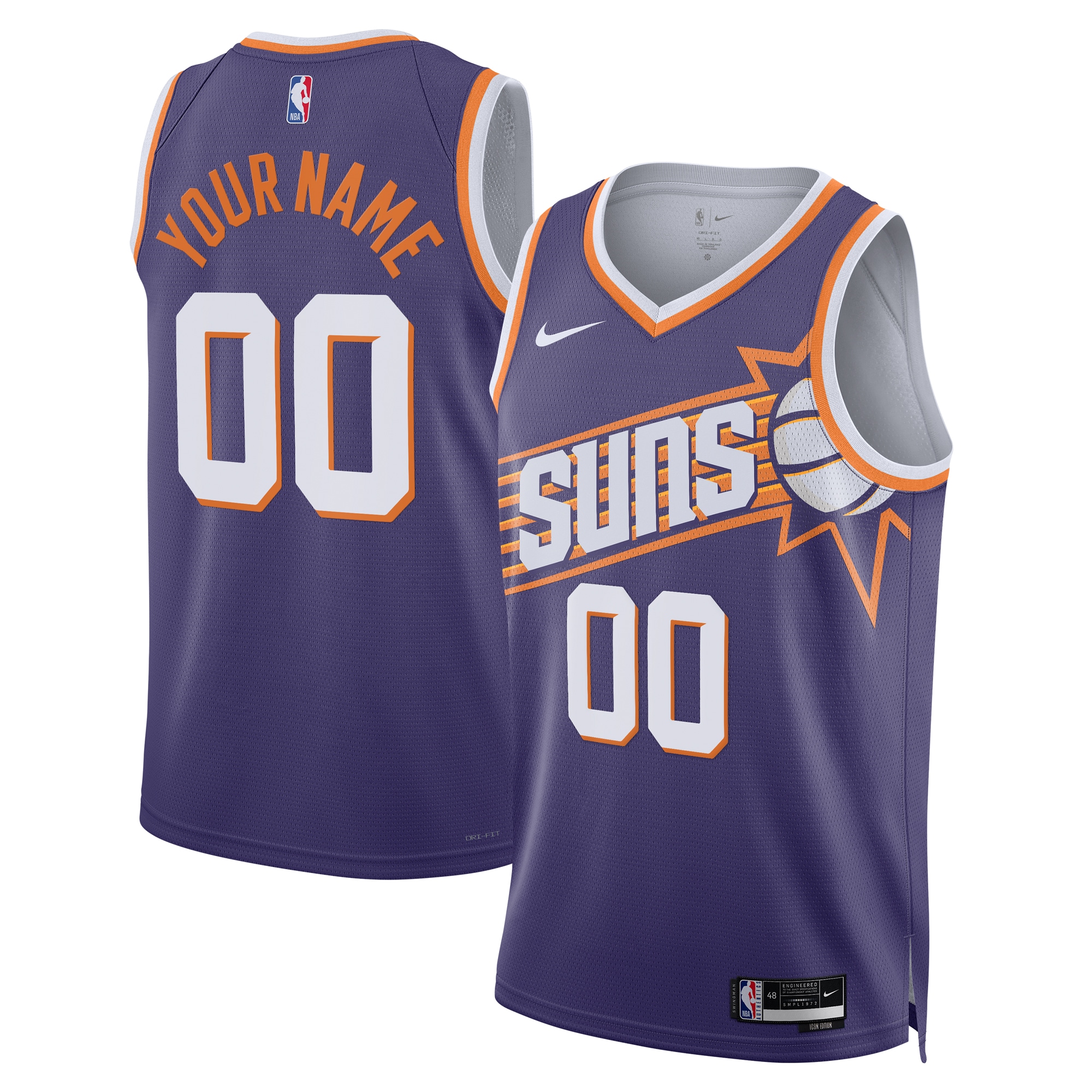 Phoenix Suns unisex phoenix suns nike purple swingman custom jersey – icon edition Collection | Official Suns Shop