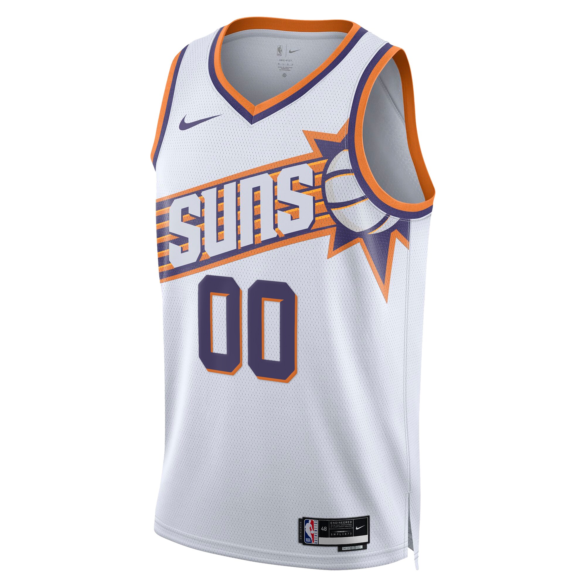 Phoenix Suns unisex phoenix suns nike white swingman custom jersey – association edition Collection | Official Suns Shop