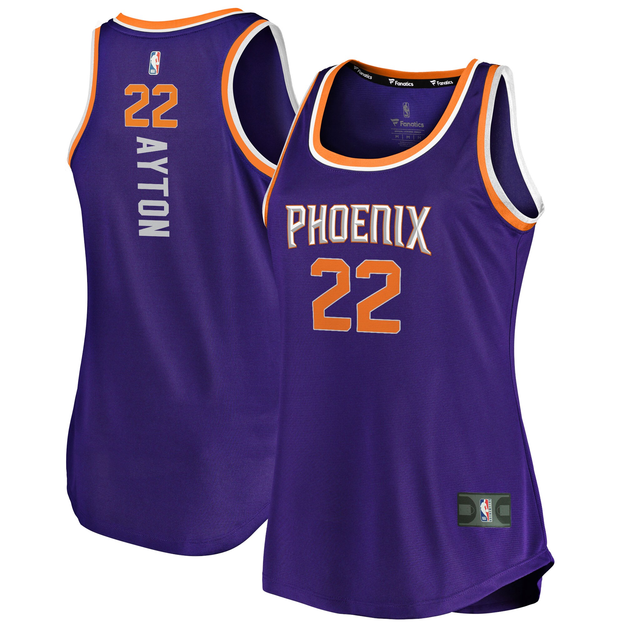 Phoenix Suns womens phoenix suns deandre ayton fanatics purple fast break tank jersey – icon edition Collection | Official Suns Shop