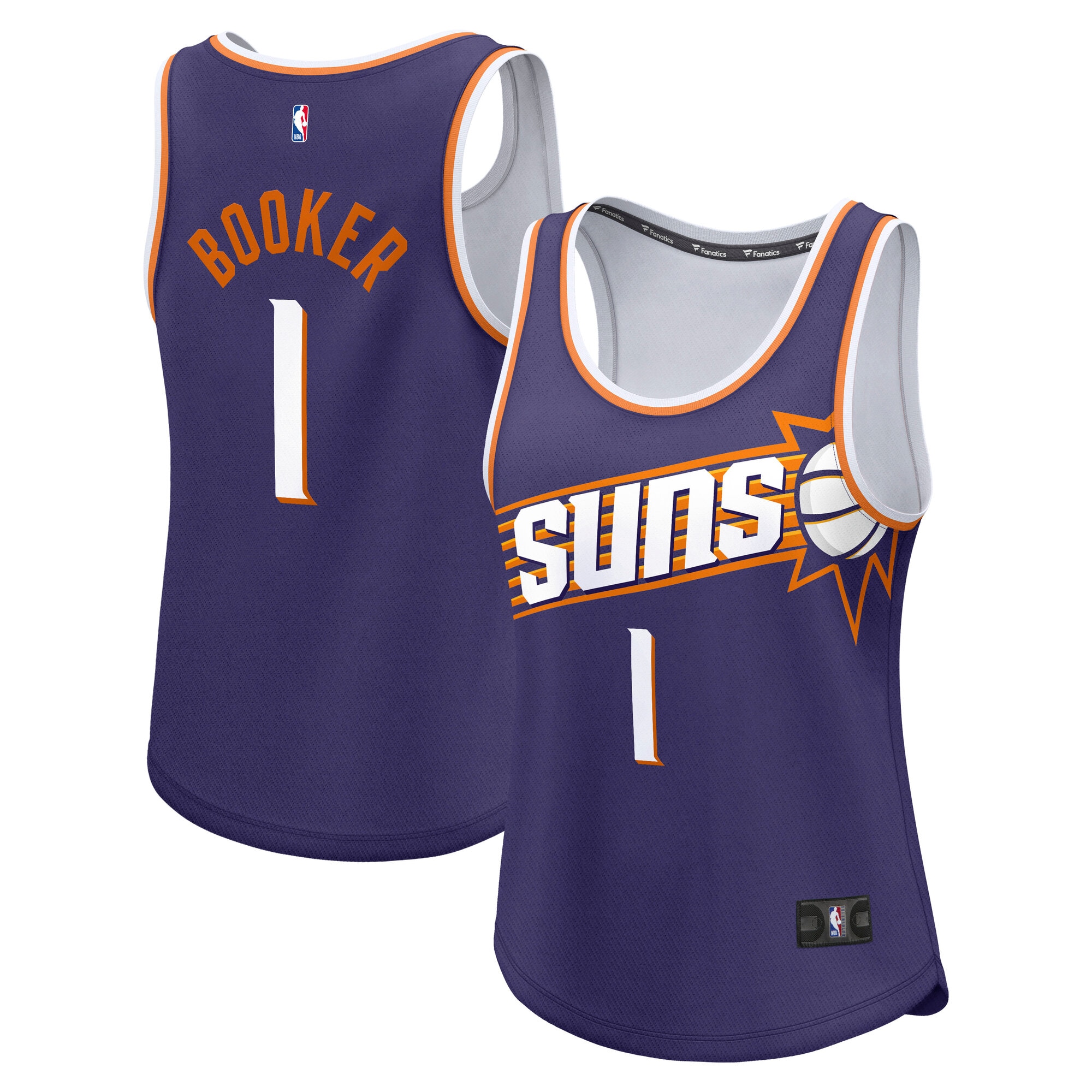 Phoenix Suns womens phoenix suns devin booker fanatics purple fast break player jersey – icon edition Collection | Official Suns Shop