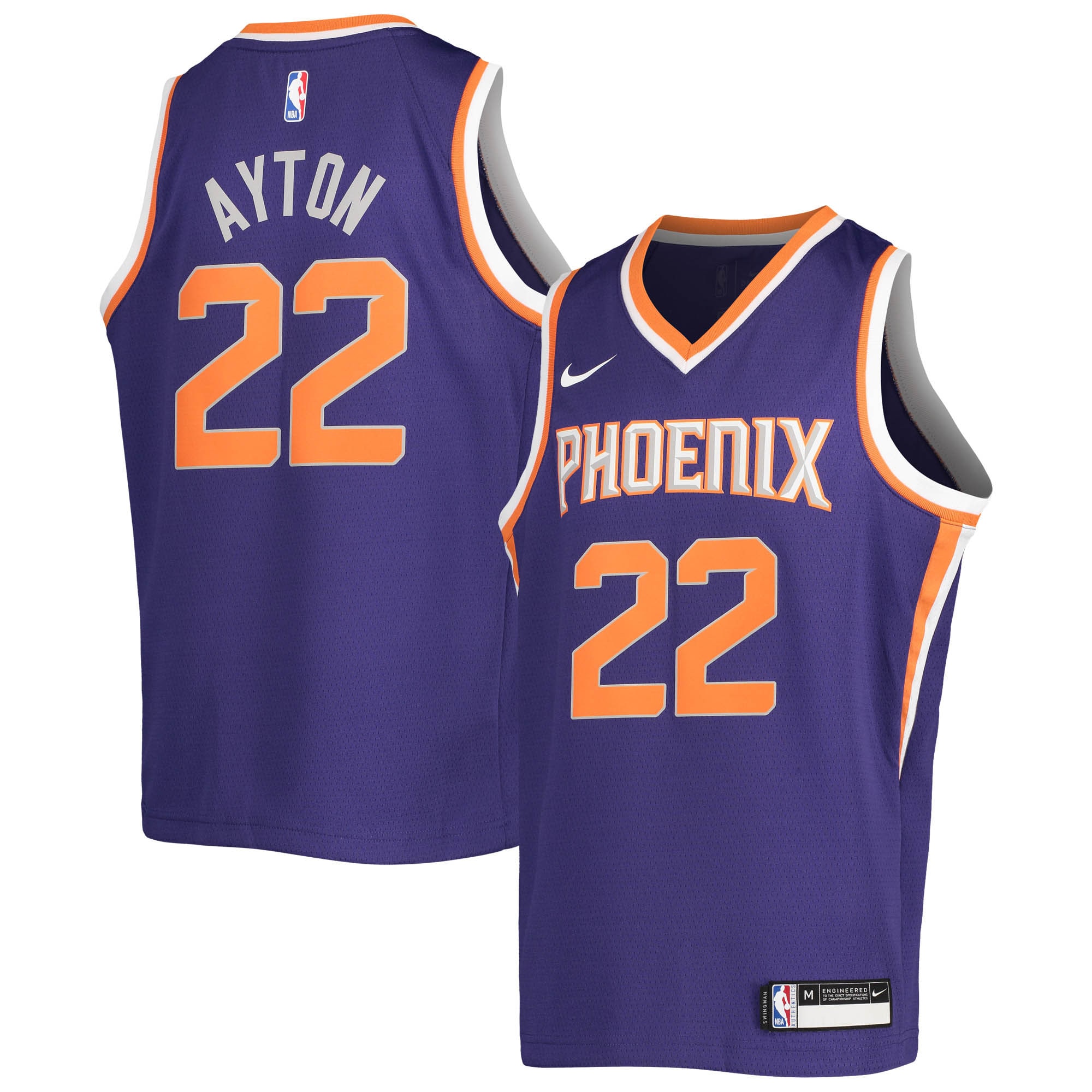 Phoenix Suns youth phoenix suns deandre ayton nike purple swingman jersey – icon edition Collection | Official Suns Shop
