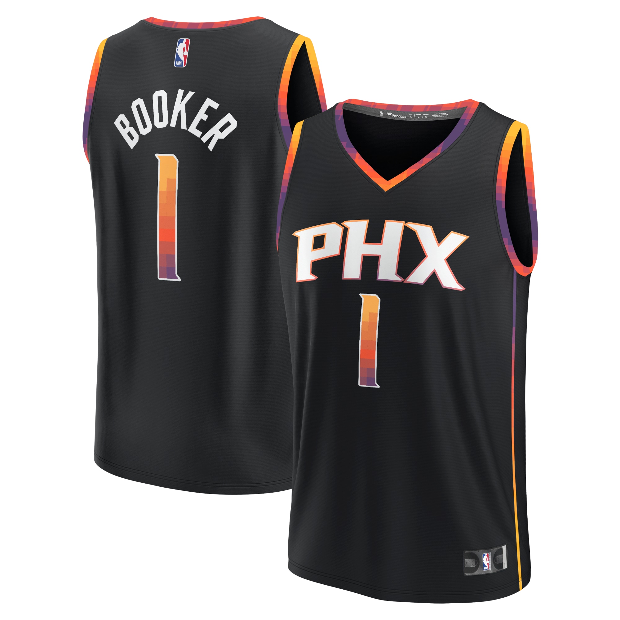 Phoenix Suns youth phoenix suns devin booker fanatics black fast break player jersey – statement edition Collection | Official Suns Shop