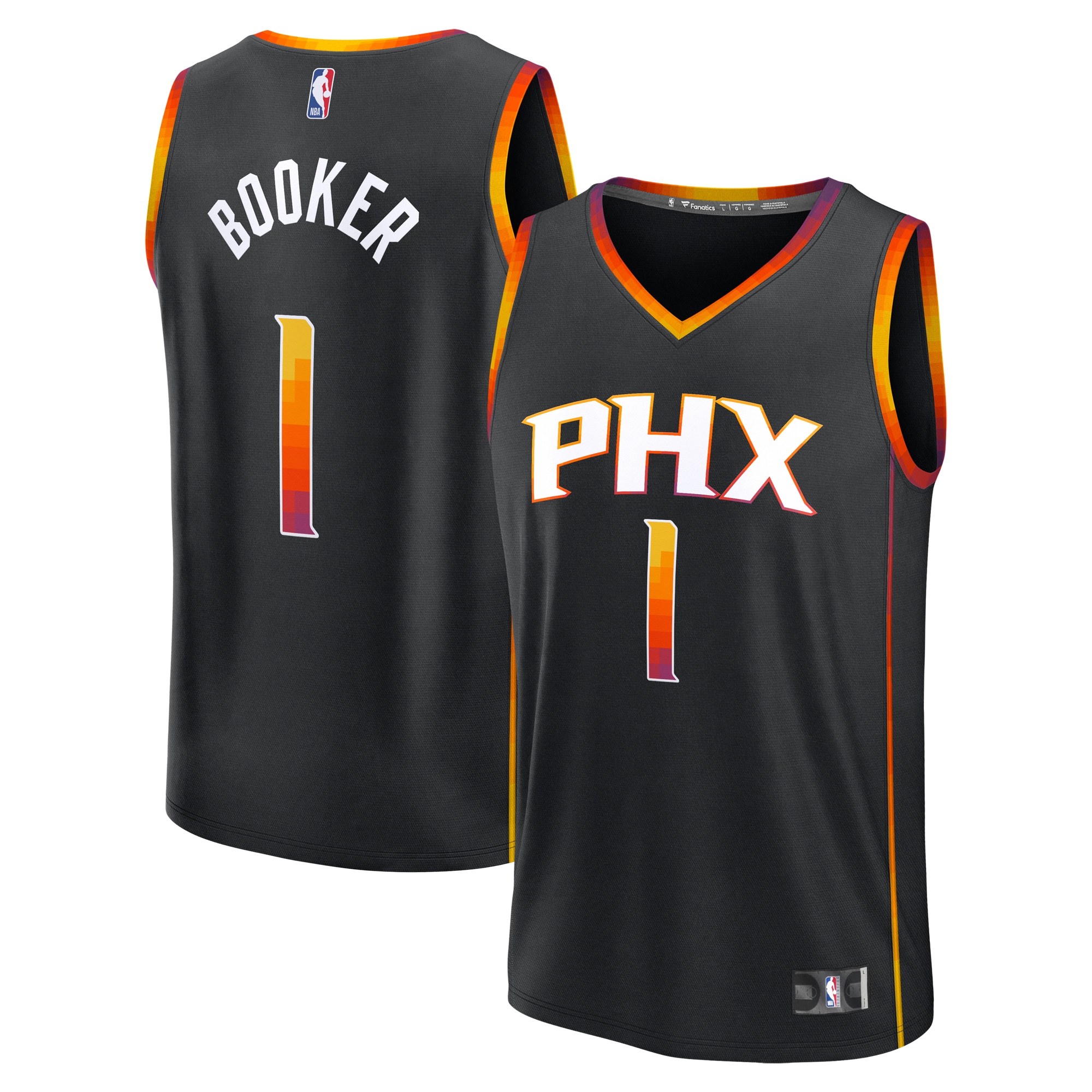 Phoenix Suns youth phoenix suns devin booker fanatics black fast break replica player jersey – statement edition Collection | Official Suns Shop