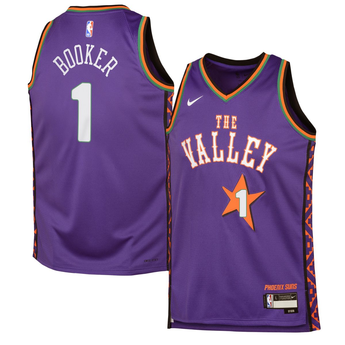 Phoenix Suns youth phoenix suns devin booker nike purple 202425 swingman player jersey – city edition Collection | Official Suns Shop