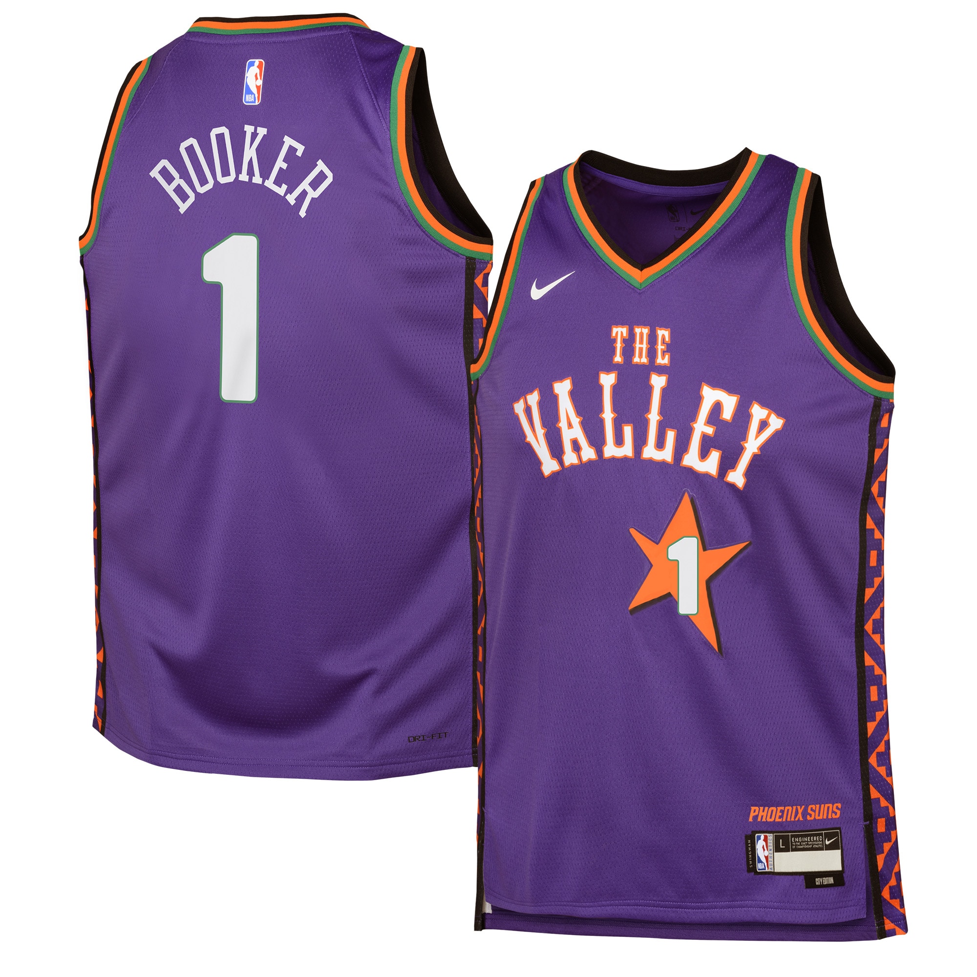 Phoenix Suns youth phoenix suns devin booker nike purple 202425 swingman player jersey – city edition Collection | Official Suns Shop