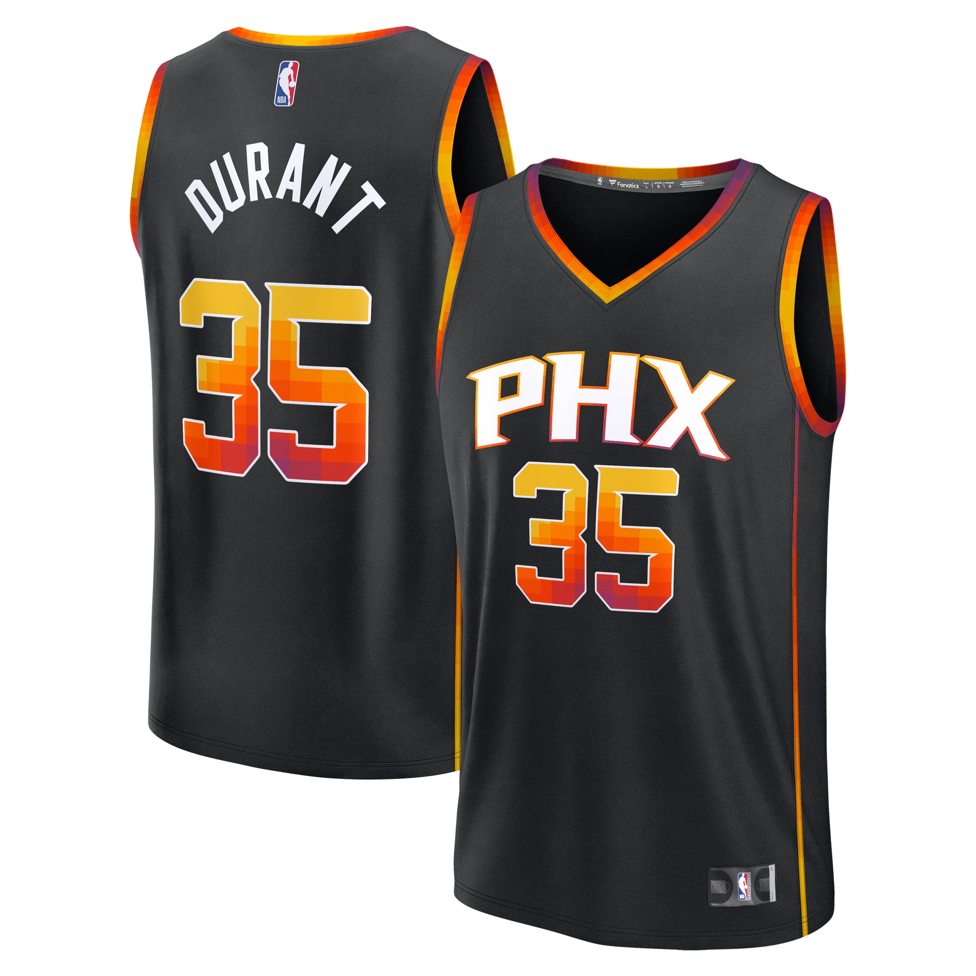 Phoenix Suns youth phoenix suns kevin durant fanatics black fast break replica player jersey – statement edition Collection | Official Suns Shop
