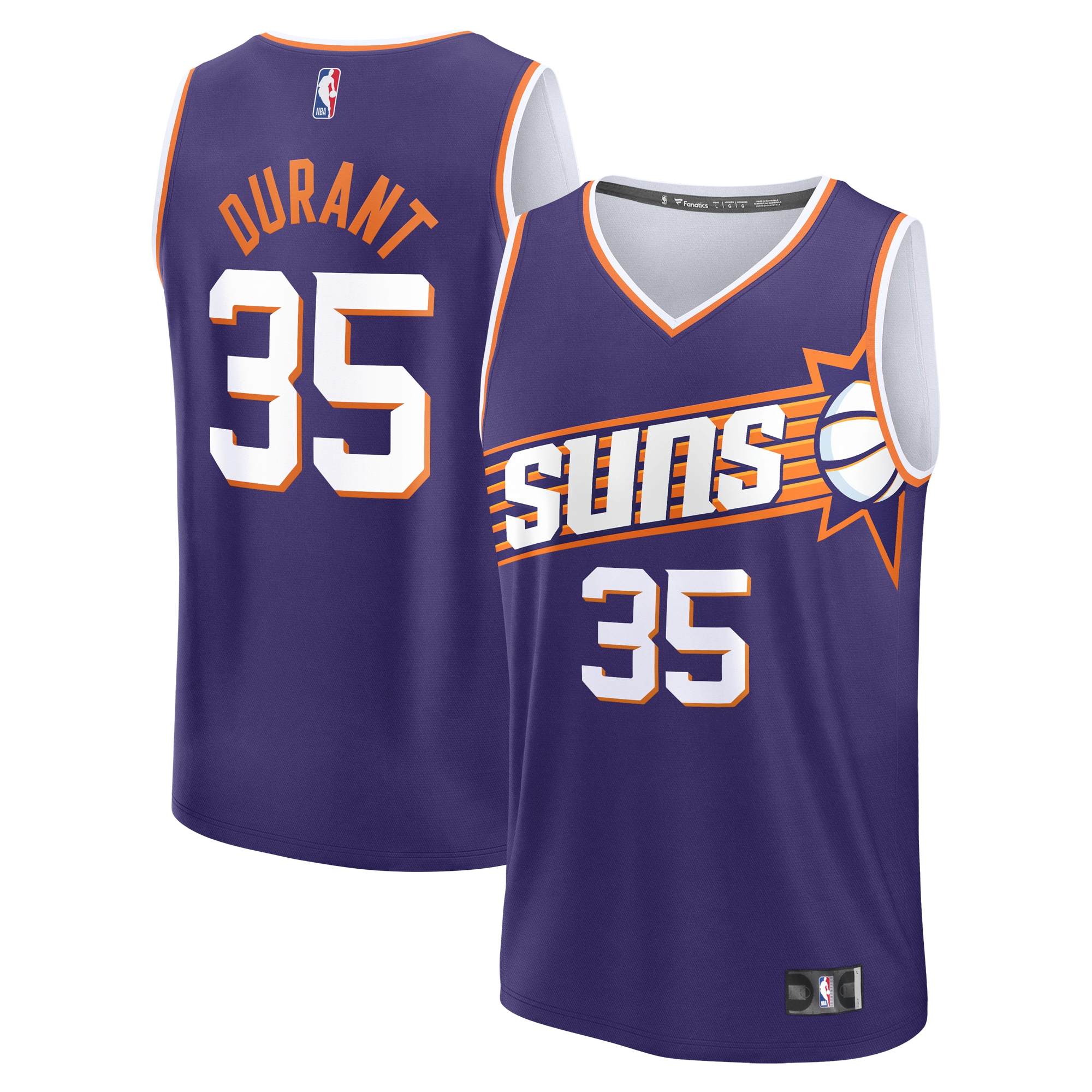 Phoenix Suns youth phoenix suns kevin durant fanatics purple fast break replica player jersey – icon edition Collection | Official Suns Shop