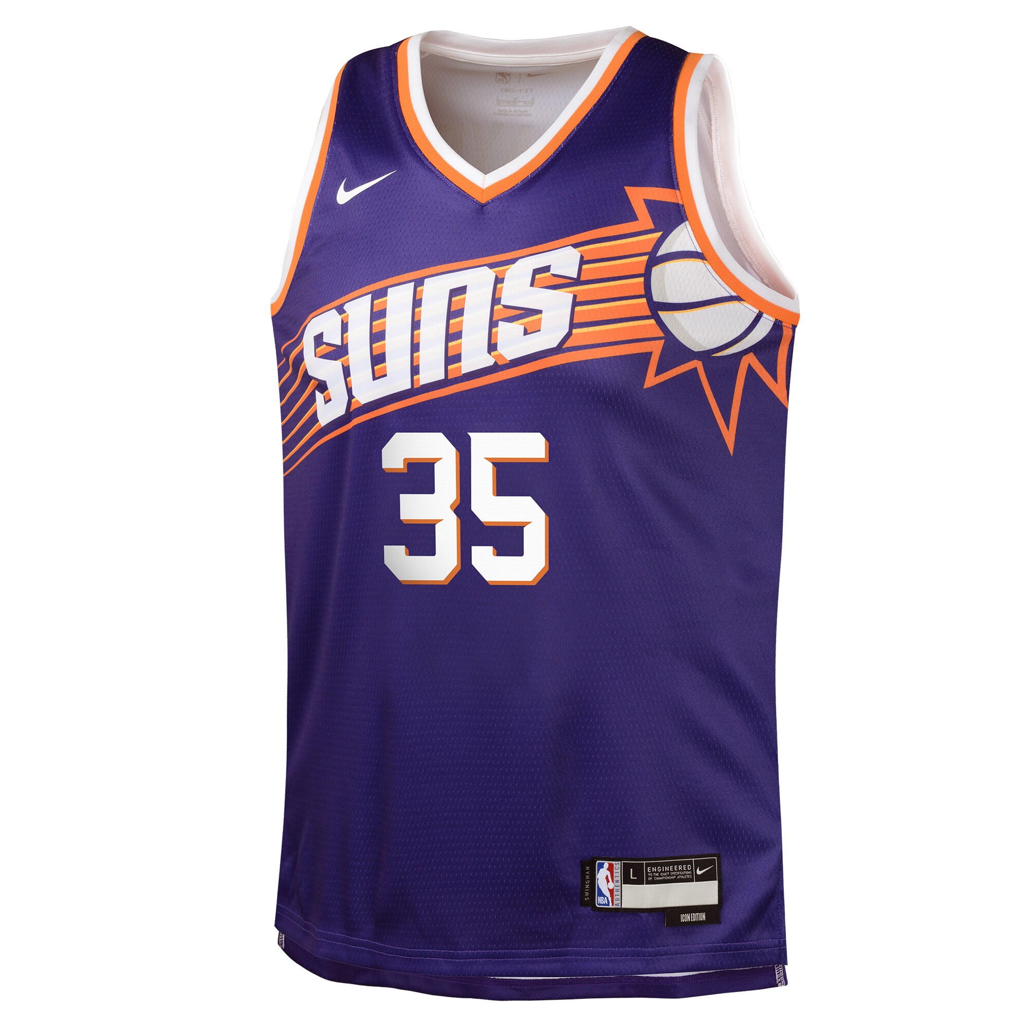 Phoenix Suns youth phoenix suns kevin durant nike purple swingman jersey – icon Collection | Official Suns Shop