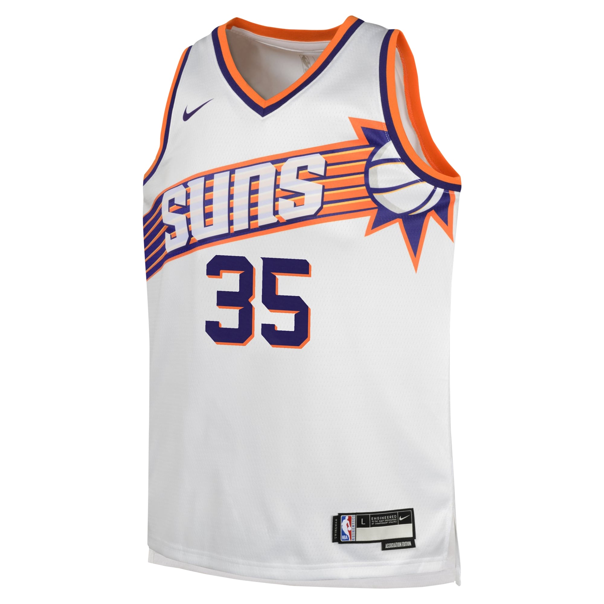 Phoenix Suns youth phoenix suns kevin durant nike white swingman jersey – association edition Collection | Official Suns Shop