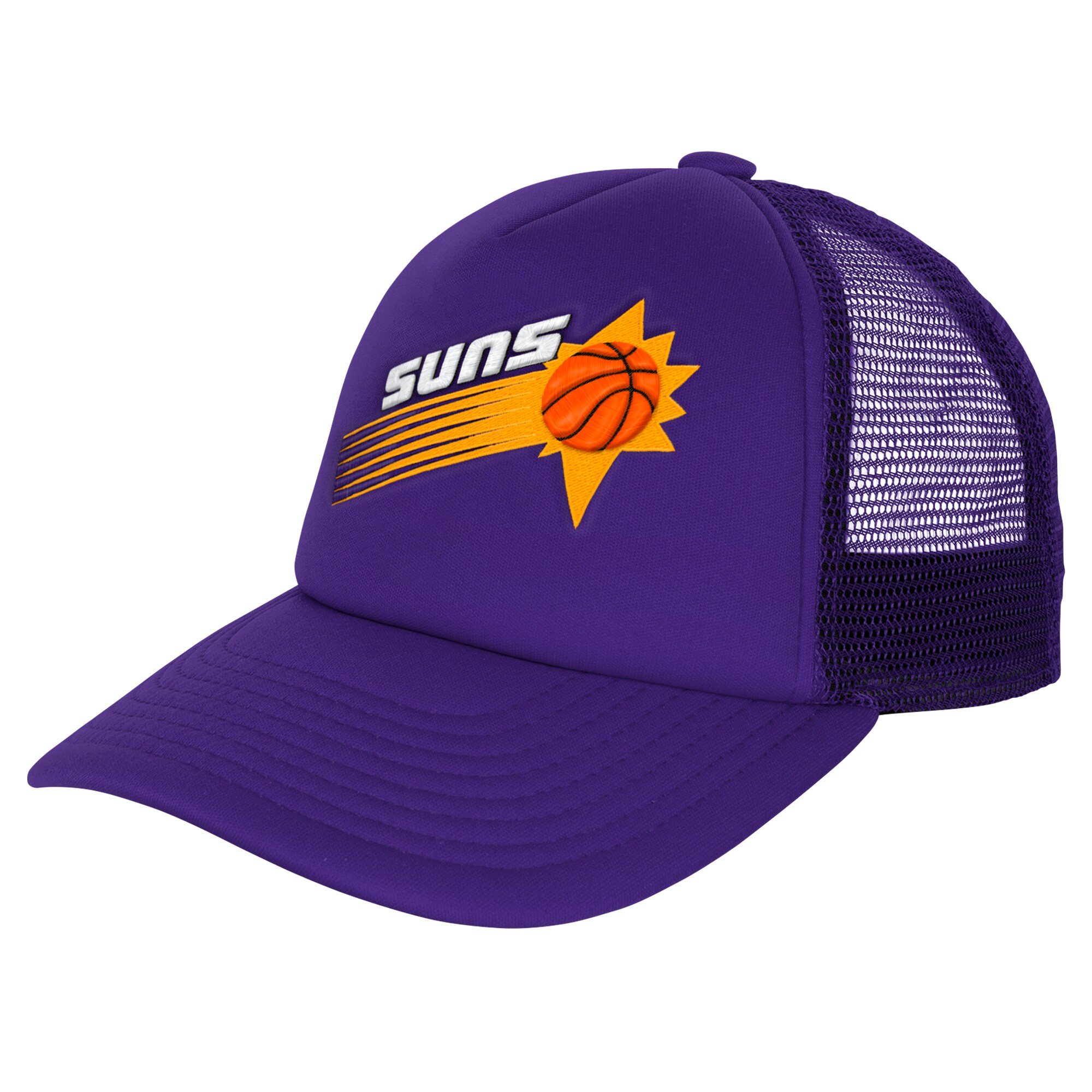 Phoenix Suns youth phoenix suns mitchell  ness purple core evergreen trucker adjustable hat Collection | Official Suns Shop