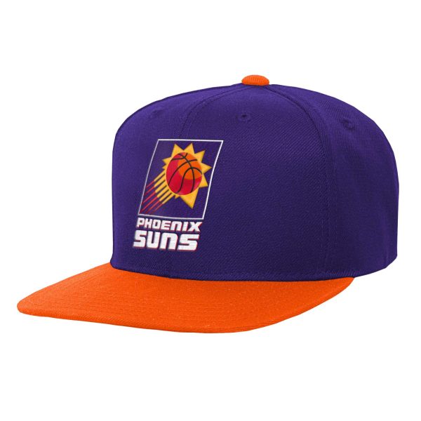 Phoenix Suns youth phoenix suns mitchell  ness purpleorange two-tone snapback hat Collection | Official Suns Shop